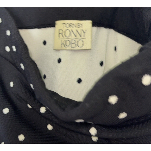 Torn By Ronny Kobo Black& White High Waist Polka Dot bodycon Skirt Size XS - Picture 7 of 8